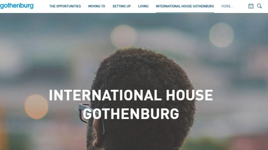 Snapshot of website International house gothenburg