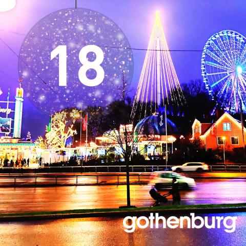 Entrén till Liseberg med pariserhjul och ljusgran 18 christmas countdown