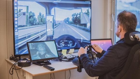 Testing driving with eye scanning technology